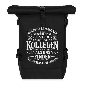 Cadeau d’adieu pour les collègues en changement d’emploi - Sac à dos roll top - noir - Devant