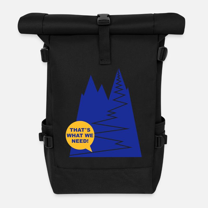 gipfelstuermer_2f - Roll Top Backpack - black