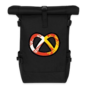 T-shirt humor logo Bretzel Alsace - Roll Top Backpack - black - Front