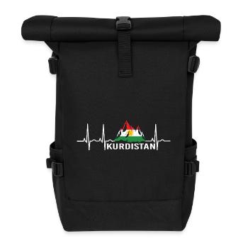 Drapeau du Kurdistan Bakur Bashur Rojava Rojhlt Newroz - Sac à dos roll top - noir - Devant