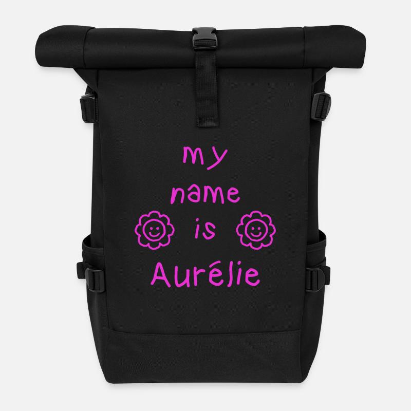 AURELIE MY NAME IS - Roll Top Backpack - black