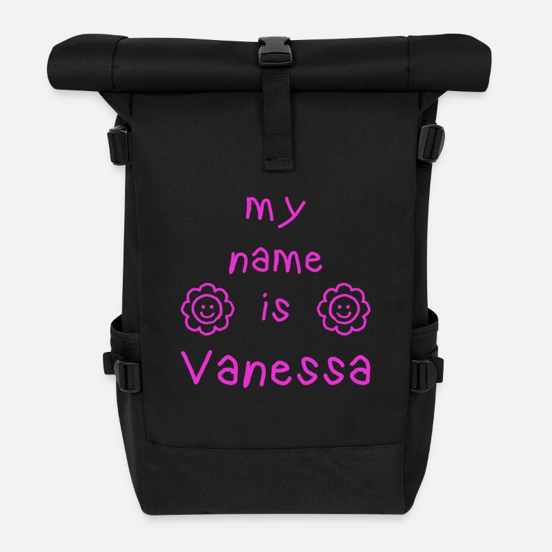 VANESSA MY NAME IS - Roll Top Backpack - black