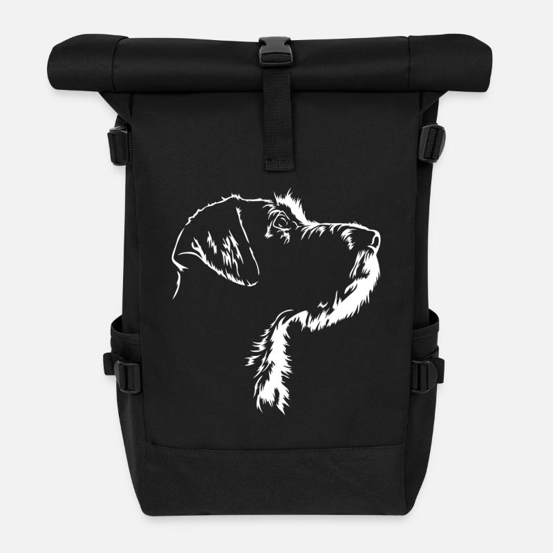 Drahthaar Vizsla Hund Hunde Vischel Wilsigns - Rolltop Rucksack - Schwarz