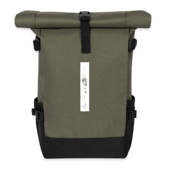 I - Rolltop Rucksack - Olive/Schwarz - Vorne