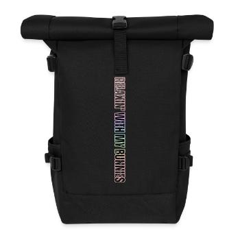 Relaxin' With My Bunnies – Pastel chill with humor - Roll Top Backpack - black - Front