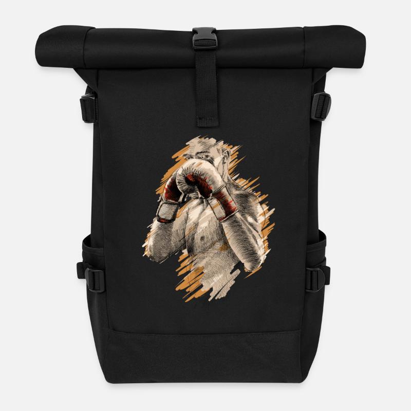 Boxer - Sac à dos roll top - noir