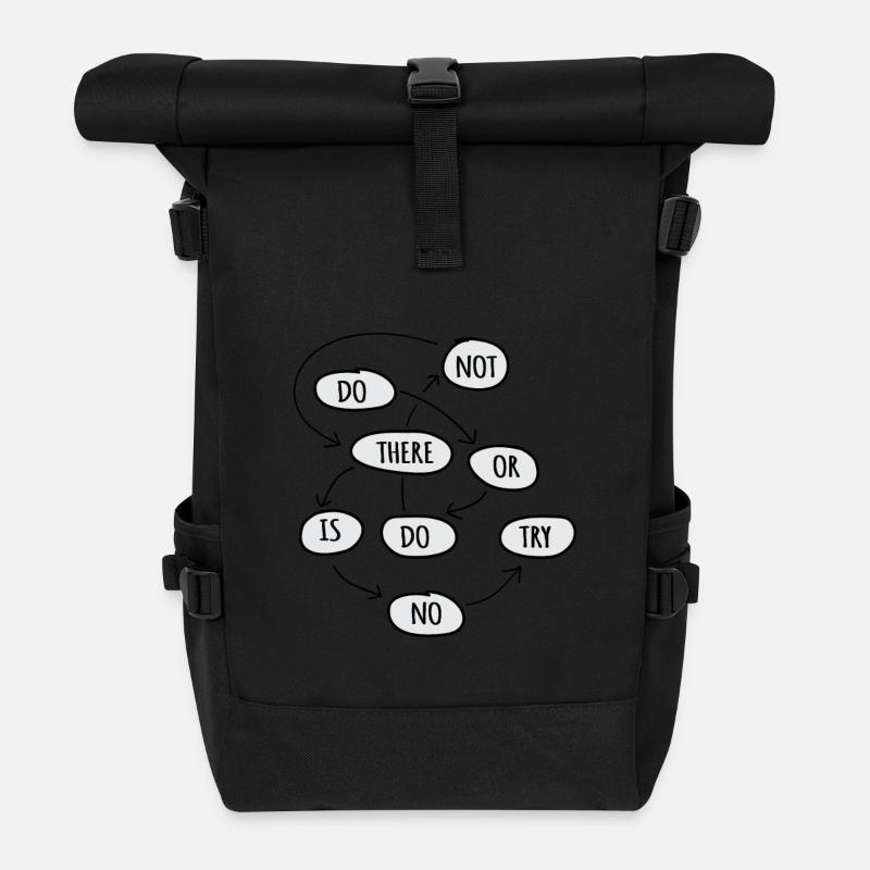 faire ou ne pas - Sac à dos roll top - noir