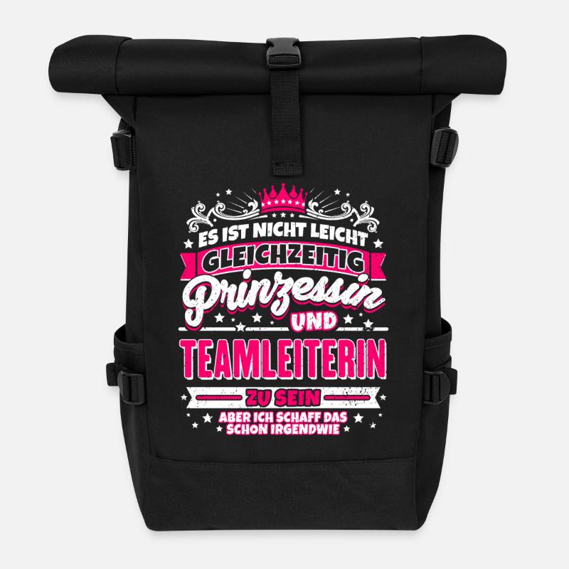 chef Princesse et équipe - Sac à dos roll top - noir