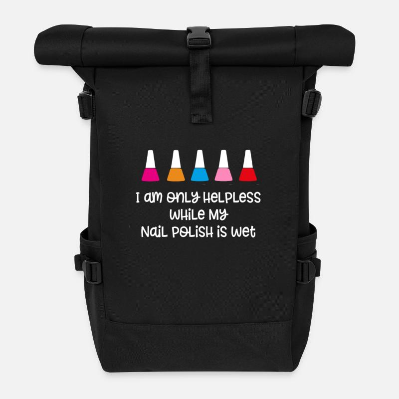 Feminist Shirt - Rolltop Rucksack - Schwarz