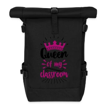 Queen of my Classroom - Roll Top Backpack - black - Front