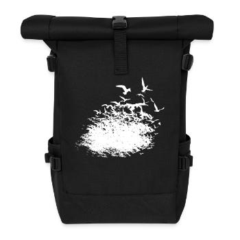 The sky's no limit! Der Himmel ist keine Grenze! - Rolltop Rucksack - Schwarz - Vorne
