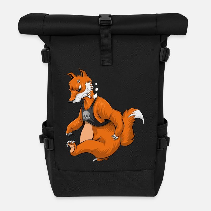 renard - Sac à dos roll top - noir
