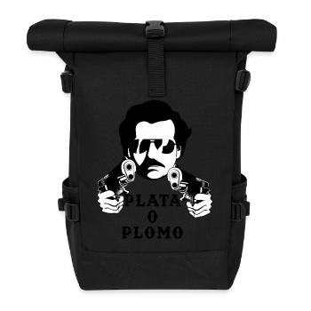 Pablo Escobar - Silber oder Blei-T-Shirt - Rolltop Rucksack - Schwarz - Vorne