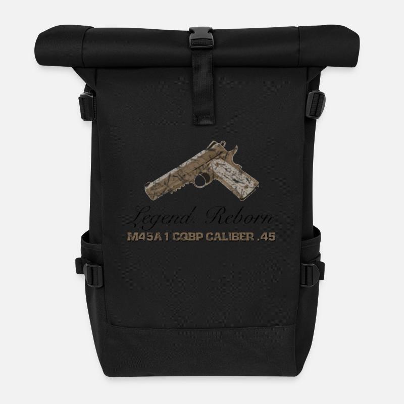 1911 legend reborn - Roll Top Backpack - black