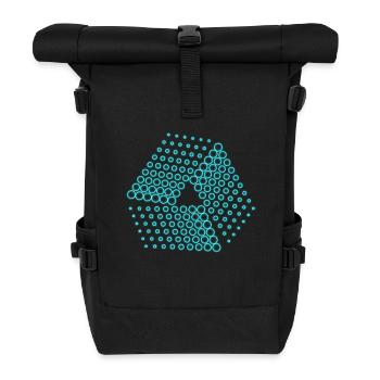 abstrakte punkte - Rolltop Rucksack - Schwarz - Vorne
