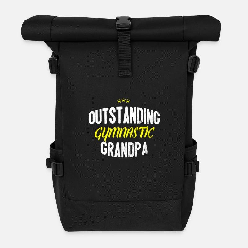 Distressed - OUTSTANDING GYMNASTIC GRANDPA - Rolltop Rucksack - Schwarz