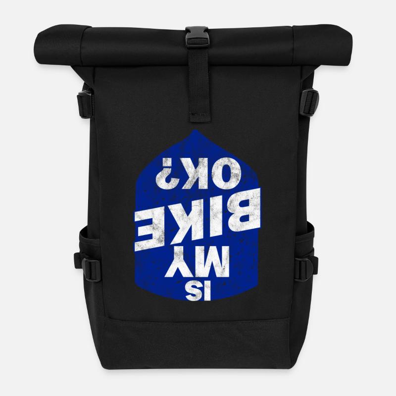 Is my bike okay? - Roll Top Backpack - black