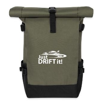 Just Drift It - Roll Top Backpack - olive/black - Front
