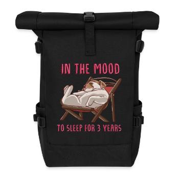 In the mood to sleep for 3 years Dog - Roll Top Backpack - black - Front