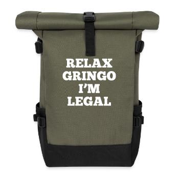 Gringo entspannen - Rolltop Rucksack - Olive/Schwarz - Vorne
