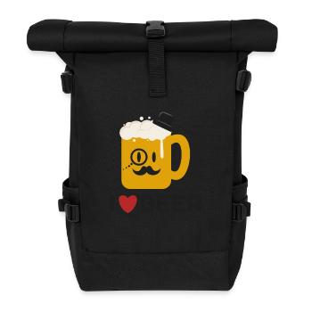 I Love Beer T-shirt - Roll Top Backpack - black - Front