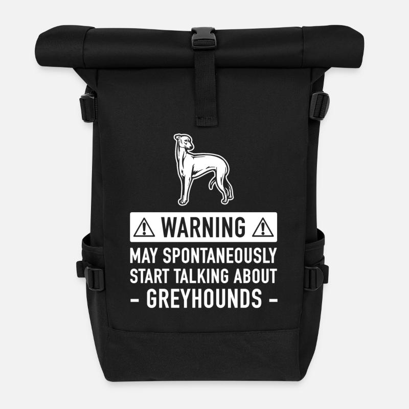 Lustige Windhund-Geschenk-Idee - Rolltop Rucksack - Schwarz