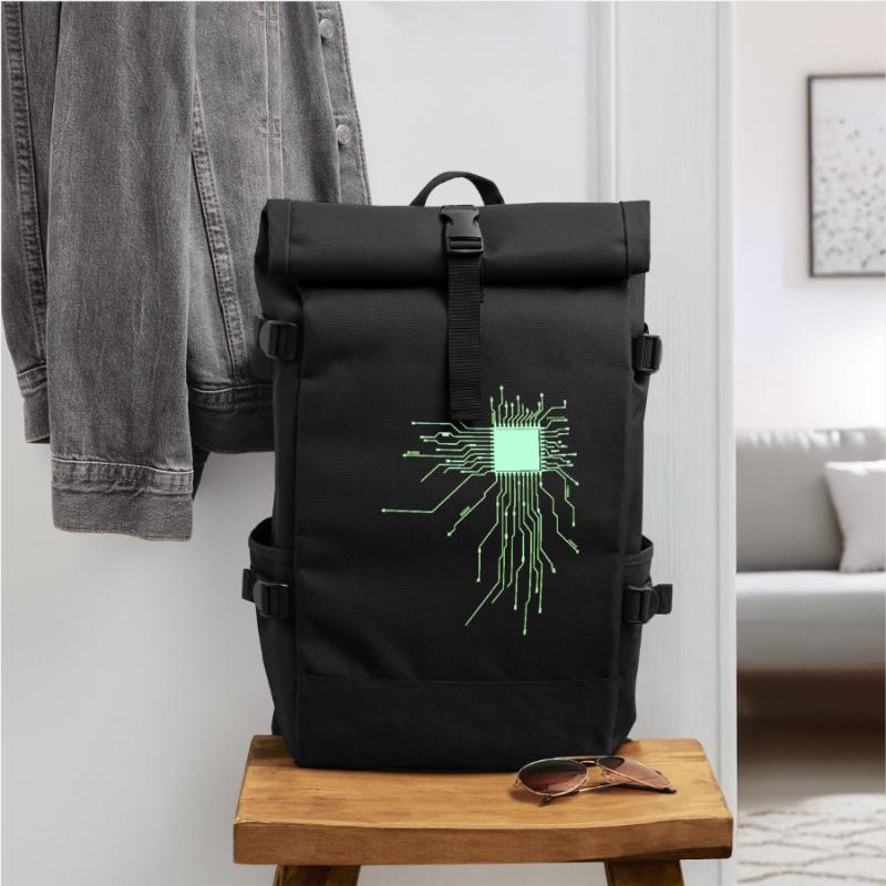 platine Core cpu Computer Nerd pc geek cyborg Herz Rolltop Rucksack
