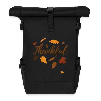 Remerciement Automne Thanksgiving Day cadeau Fall Love - Sac à dos roll top - noir - Devant
