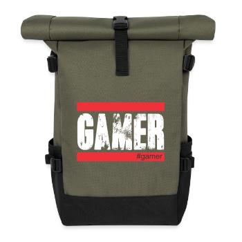 Gamer - Sac à dos roll top - olive/noir - Devant