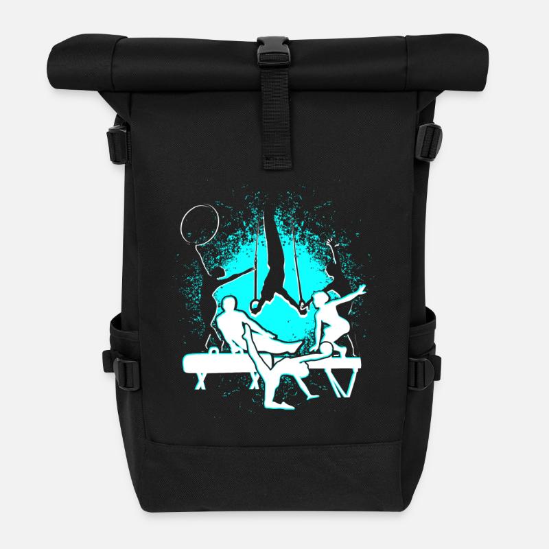 Gymnastik Geräteturnen Turnen Geschenk - Rolltop Rucksack - Schwarz