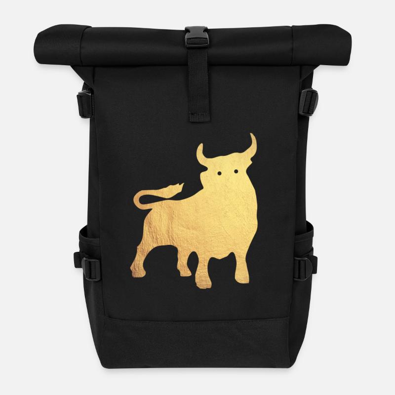taureau d'or - Sac à dos roll top - noir