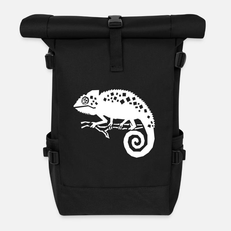 chamäleon - Rolltop Rucksack - Schwarz