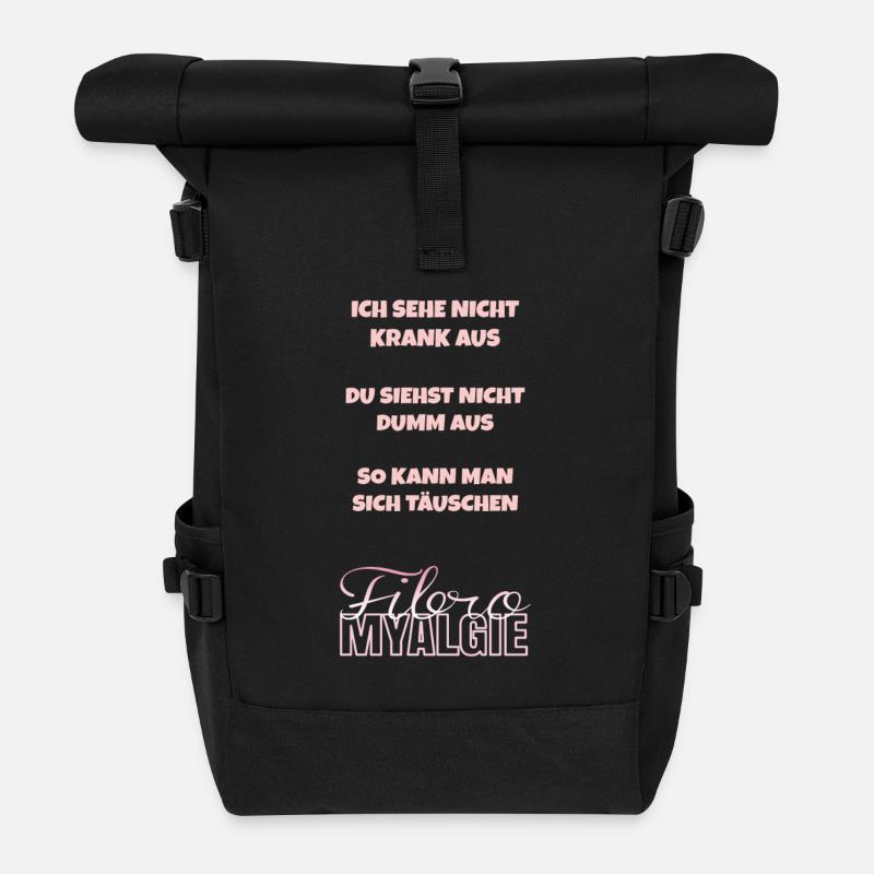 So kann man sich täuschen. Fibromyalgie. Geschenk. - Rolltop Rucksack - Schwarz