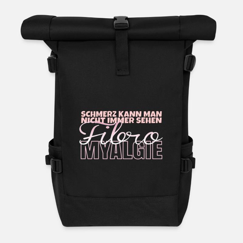 Fibromyalgie - Schmerz kann man nicht immer sehen. - Rolltop Rucksack - Schwarz