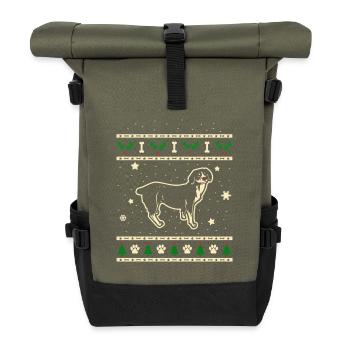 Entlebucher Weihnachtsgeschenk - Rolltop Rucksack - Olive/Schwarz - Vorne