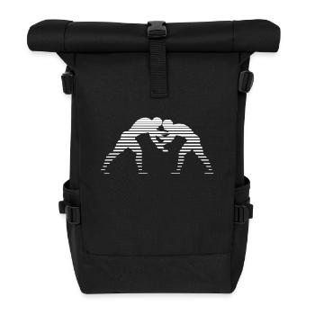 wrestling - Rolltop Rucksack - Schwarz - Vorne