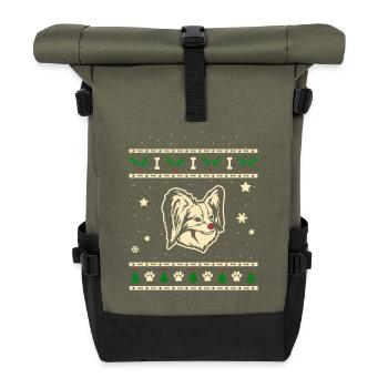 Papillon Weihnachtsgeschenk - Rolltop Rucksack - Olive/Schwarz - Vorne