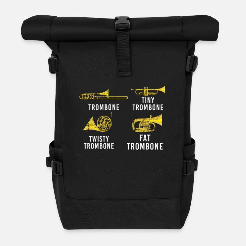 Funny Types Of Trombone - Rolltop Rucksack - Schwarz