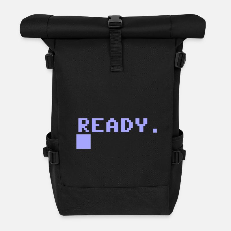 C64 Ready - Rolltop Rucksack - Schwarz