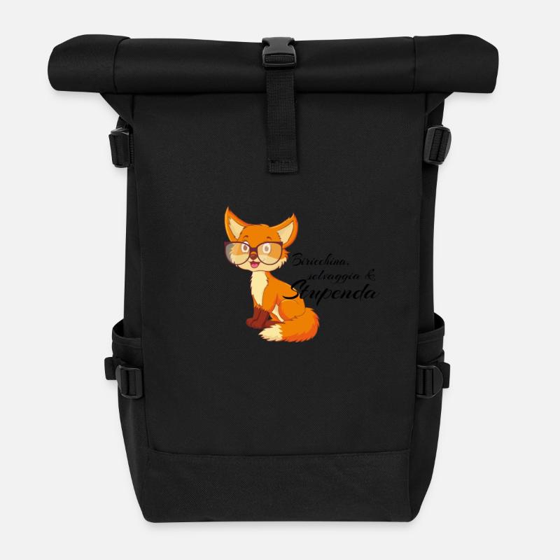 Sei frech, wild und wunderbar - Biricchina, selvag - Rolltop Rucksack - Schwarz