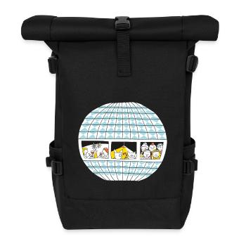 Berlin Fernsehturm | farbig | littlepublic - Rolltop Rucksack - Schwarz - Vorne
