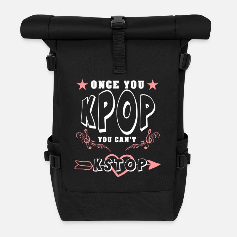 Once You KPop You Can’t KStop T Shirt Gift - Sac à dos roll top - noir