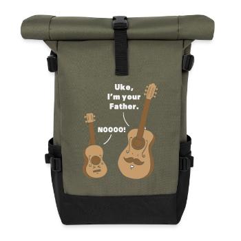 Ukulele guitar gift Uke I am the your father - Roll Top Backpack - olive/black - Front
