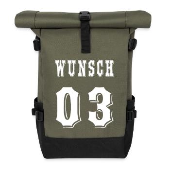 wunsch 03 - Rolltop Rucksack - Olive/Schwarz - Vorne