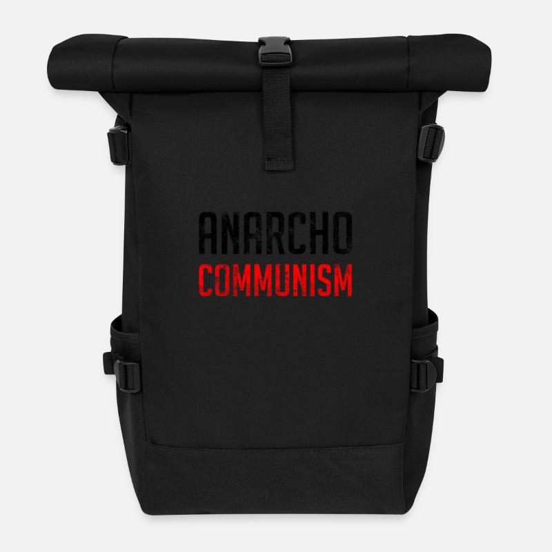 Anarcho Communisme - Sac à dos roll top - noir