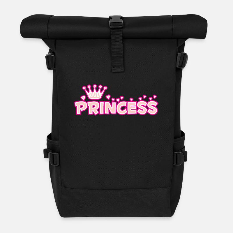 Princess - Rolltop Rucksack - Schwarz