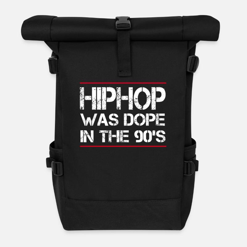 Hiphop war cool in den 90er Jahren - Rolltop Rucksack - Schwarz