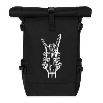 Guitare acoustique Rock Hand Music Guitarist Player - Sac à dos roll top - noir - Devant