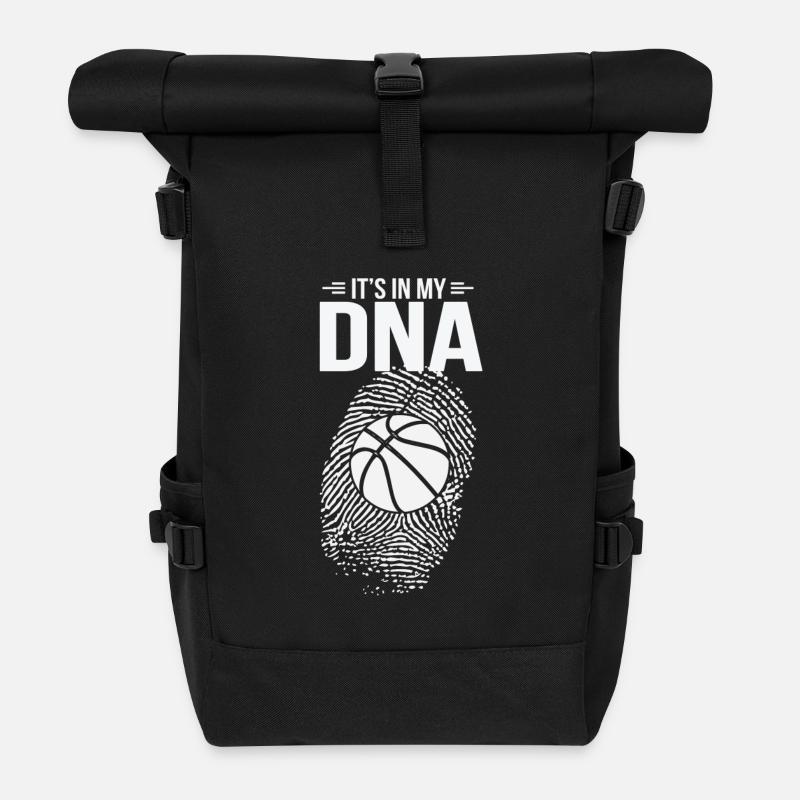Basketball It's in my DNA gift - Roll Top Backpack - black