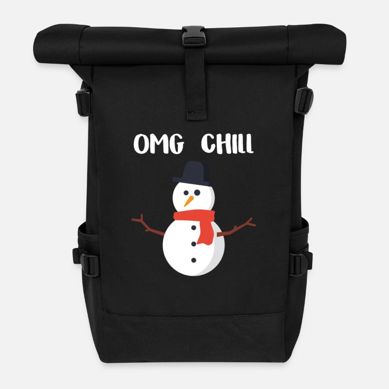 OMG Chill Geschenk für Chill People - Rolltop Rucksack - Schwarz